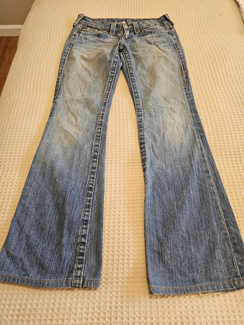 True Religion Geisha Embroidered Y2K Jeans – Rare Vintage | Size 27 - Picture 8 of 9